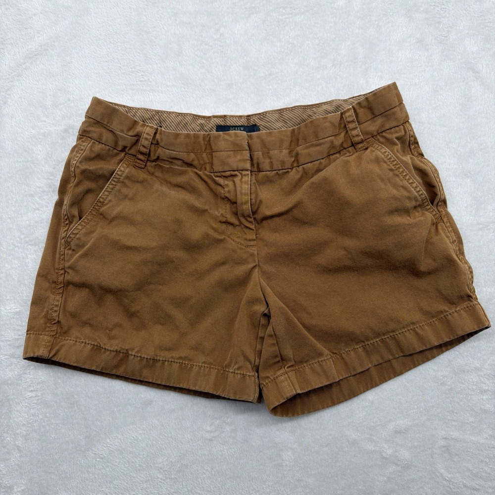 J. Crew Shorts Women Size 6 Chino Broken In Khaki Beige Cotton Preppy 4.5"